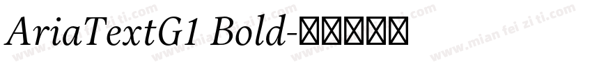 AriaTextG1 Bold字体转换